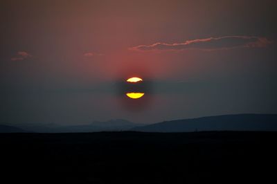 Sunset over landscape