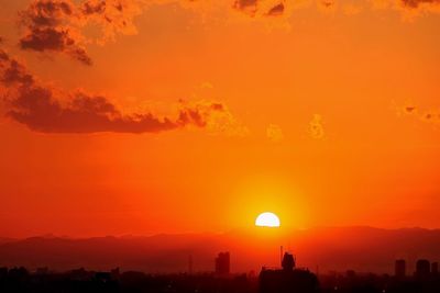 Scenic view of landscape at sunset