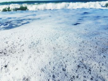 Full frame shot of snow covered sea