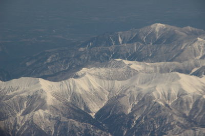 Scenic view of snowcapped mountains