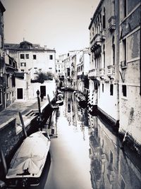 View of canal along buildings