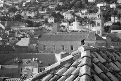 High angle view of cityscape