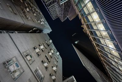 Low angle view of buildings in city