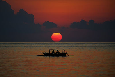 Sunset and fisherman 