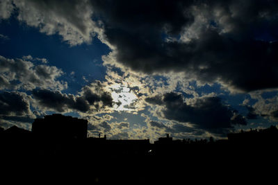 Low angle view of cloudy sky