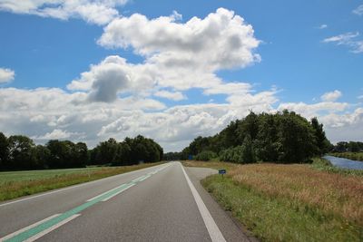 Scenic view of field against cloudy sky