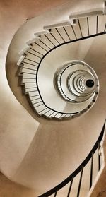 Low angle view of spiral stairs