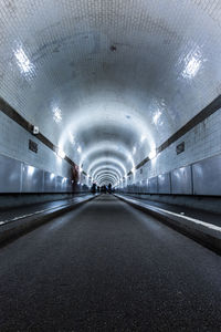 View of empty subway tunnel