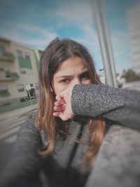 Portrait of young woman