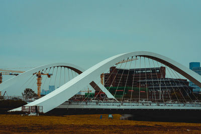 View of bridge against clear sky