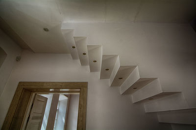 Low angle view of staircase at home