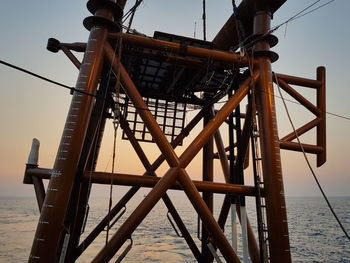 Low angle view of sea against sky
