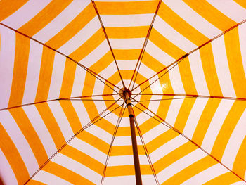 Low angle view of yellow ceiling