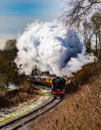 Train on railroad track