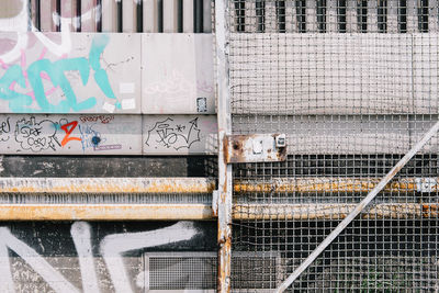 Graffiti on corrugated iron