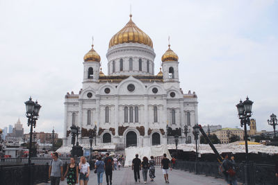 Group of people in front of building