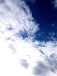 Low angle view of clouds in sky