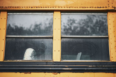 Full frame shot of yellow window