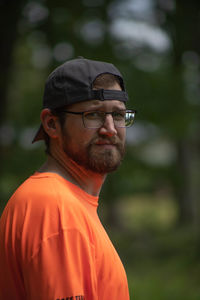 Portrait of man standing outdoors