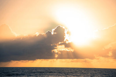 View of sea at sunset