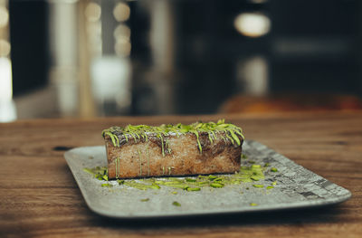 Close-up of fish on cutting board