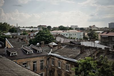 High angle shot of cityscape