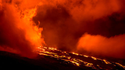 Smoke emitting from forest fire