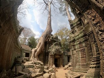 Panoramic view of old building