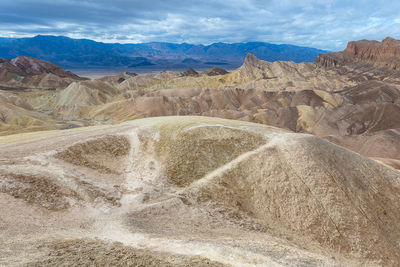 Scenic view of dramatic landscape against sky