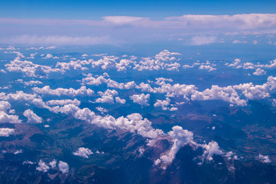 Aerial view of clouds over landscape