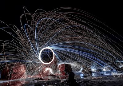 Light painting at night