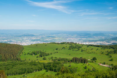 Scenic view of landscape against sky