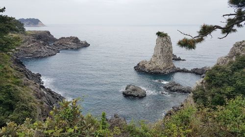 Close-up of sea against sky
