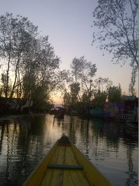 View of lake at sunset