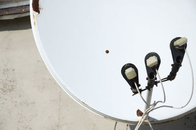 High angle view of street light against clear sky
