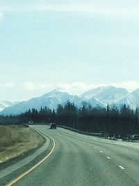 Road passing through mountains