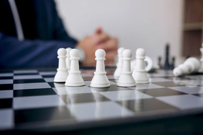 Close-up of chess board