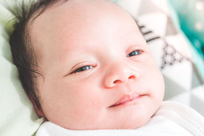 Close-up portrait of cute baby