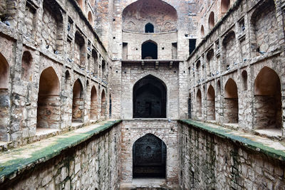 Agrasen ki baoli step well situated in the middle of connaught placed new delhi india, old building