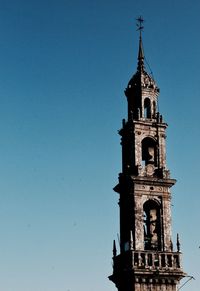 Low angle view of church against blue sky