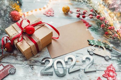 Christmas decoration on paper