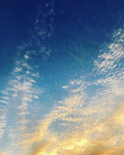 Low angle view of clouds in sky