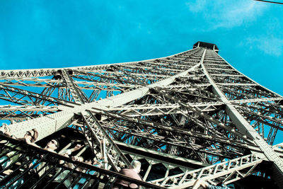 Low angle view of eiffel tower