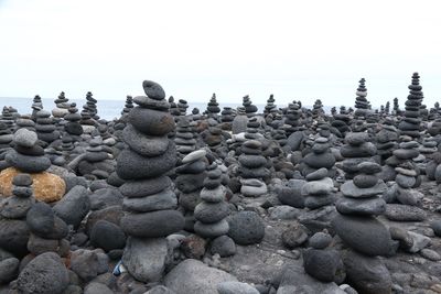 Stack of stones on ground