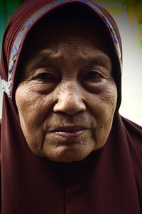 Close-up portrait of a woman