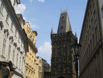 Low angle view of buildings against sky