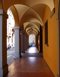 Empty corridor of building