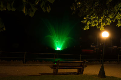 Empty street light at night