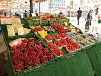 Various fruits for sale in market