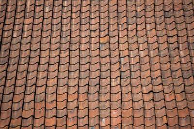 Full frame shot of roof tiles